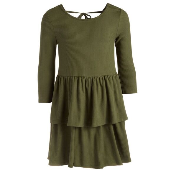 Epic Threads Toddler & Little Girls Ribbed-Knit Tiered Ruffle Dress, Created for - Picture 1 of 3